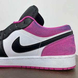 Nike Air Jordan 1 Retro Low SE Black Pink Fuchsia Men's Size 12 Shoes SOME WEAR